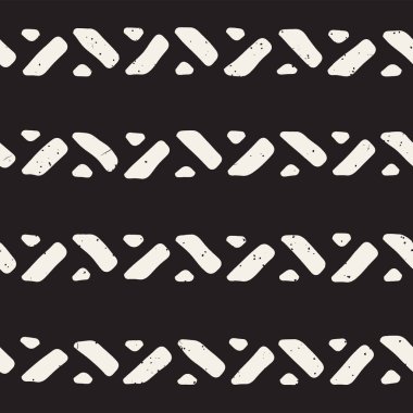 Kesintisiz geometrik doodle satırları desen siyah ve beyaz. Adstract el çekilmiş retro doku.