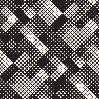 Modern şık noktalı resim doku. Rasgele boyutu kareler sonsuz arka plan. Mozaik desen vektör sorunsuz kareler