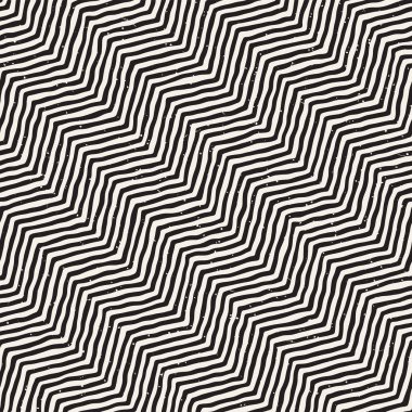 Elle çizilmiş stil seamless modeli. Soyut geometrik döşeme arka plan siyah ve beyaz. Vektör doodle hat kafes