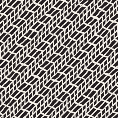 Basit mürekkep geometrik desen. Tek renkli siyah ve beyaz konturlar arka plan. Tasarımınız için çizilen mürekkep doku el