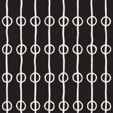 Elle çizilmiş stil etnik seamless modeli. Siyah ve beyaz soyut grungy geometrik arka plan.