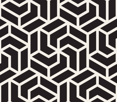 Vektör seamless modeli. Modern şık soyut doku. Geometrik yinelenen döşer çizgili öğeleri ben
