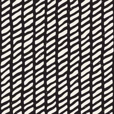 Elle çizilmiş stil seamless modeli. Soyut geometrik döşeme arka plan siyah ve beyaz. Vektör doodle hat kafes