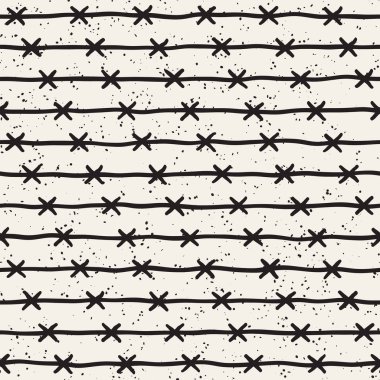 Elle çizilmiş stil etnik seamless modeli. Siyah ve beyaz soyut grungy geometrik arka plan.