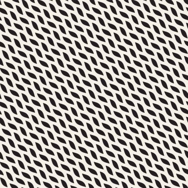 Dalgalı çizgiler desen vektör sorunsuz siyah ve beyaz el çekilmiş