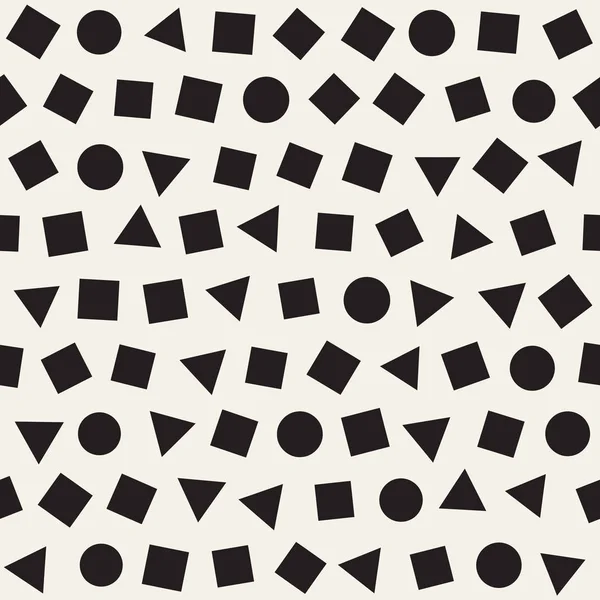 Kusursuz kaotik şablonlar. Rastgele dağılmış geometrik şekiller. Soyut retro arkaplan tasarımı