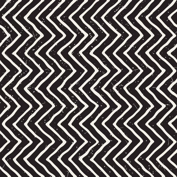 Handgezeichnete Linien nahtlos grungy Muster. abstrakte geometrische, sich wiederholende Kachelstruktur — Stockvektor