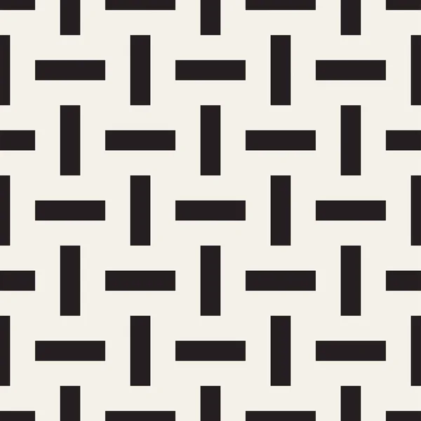 Trendi fekete-fehér twill szövik rács. Absztrakt Background vele geometriai Design. Vektor Seamless Pattern. — Stock Vector