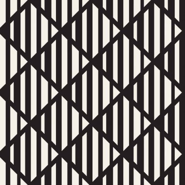 Vektör sorunsuz siyah ve beyaz noktalı çizgiler desen. Geometrik retro arka plan tasarlamak.