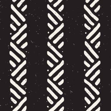 Kesintisiz geometrik çizgiler desen siyah ve beyaz. Adstract el çekilmiş retro doku.