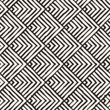 Sorunsuz soyut çizilmiş desen ver. Vektör Serbest çizgiler arka plan doku. Mürekkep fırça darbeleri geometrik tasarım.