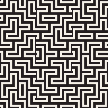 Şık çizgiler kafes. Etnik tek renkli doku. Geometrik arka plan tasarlamak. Vektör seamless modeli.