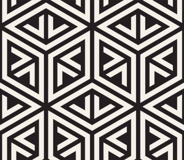 Vektör seamless modeli. Modern şık soyut doku. Geometrik yinelenen döşer çizgili öğeleri ben