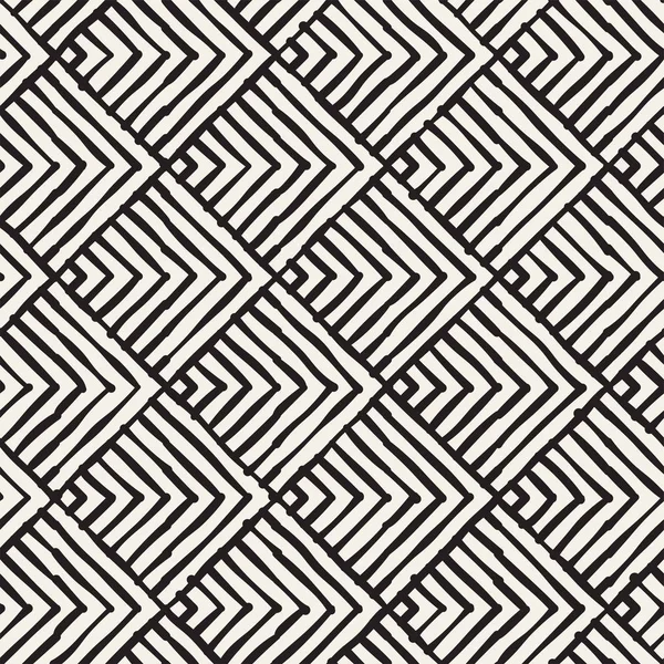 Nahtlose abstrakte Muster von Hand gezeichnet. Vektor-Freihandlinien Hintergrundtextur. Tusche Pinselstriche geometrisches Design. — Stockvektor