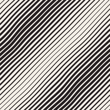 Vektörsüz Siyah ve Beyaz El Çapraz Dalgalı Çizgiler Deseni. Özet Freehand Arkaplan Tasarımı