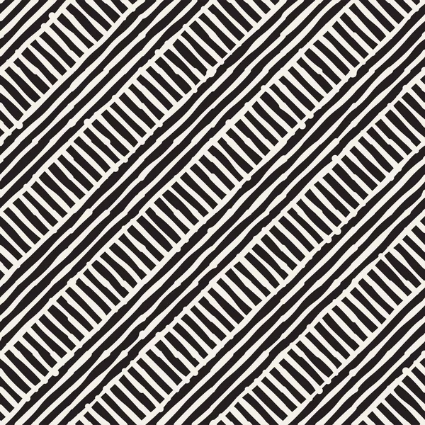 Naadloze abstract hand getekend patroon. Vector u lijnen achtergrondstructuur. Inkt penseel streken geometrisch ontwerp. — Stockvector