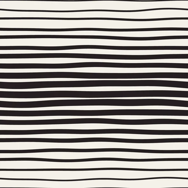 Vector Seamless Black And White Hand Drawn Diagonal Wavy Lines Pattern. Abstraktes freihändiges Hintergrunddesign — Stockvektor