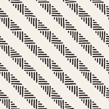 Kesintisiz geometrik çizgiler desen siyah ve beyaz. Adstract el çekilmiş retro doku.
