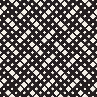 Şık noktalı resim doku. Rasgele boyutu şekillerle sonsuz arka plan. Vektör seamless modeli.