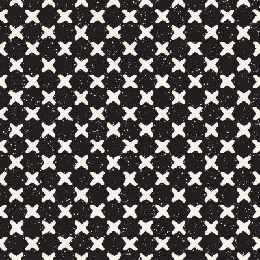 Elle çizilmiş stil etnik seamless modeli. Siyah ve beyaz soyut grungy geometrik arka plan.