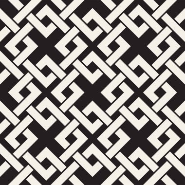 Vektör kesintisiz çizgiler desen. Arka plan kareler birbirinin içine girme ile. Tek renkli geometrik kafes doku. Dekoratif kılavuz.