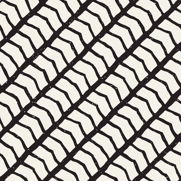 Líneas dibujadas a mano patrón grueso sin costuras. Textura de baldosas repetitivas geométricas abstractas — Vector de stock