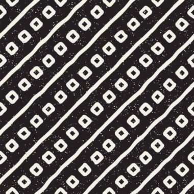 Elle çizilmiş stil etnik seamless modeli. Siyah ve beyaz soyut grungy geometrik arka plan.