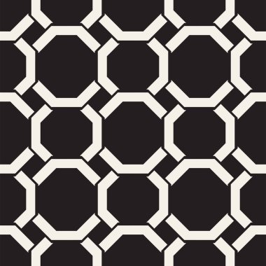 Vektör kesintisiz çizgiler desen. Arka plan kareler birbirinin içine girme ile. Tek renkli geometrik kafes doku. Dekoratif kılavuz.