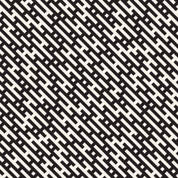 Wektor bezszwowe czarny-białe linie labirynt wzór. Abstrakcja geometryczna paski projekt tła — Wektor stockowy