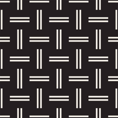 Trendy dimi örgü kafes. Geometrik arka plan tasarlamak. Vektör sorunsuz siyah-beyaz desen.