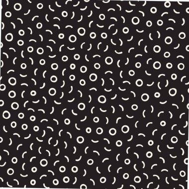 Dikişsiz soyut geometrik desen retro memphis tarzı. Scatteres şekiller arka plan vektör.