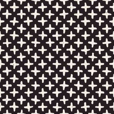 Elle çizilmiş çizgiler seamless grungy modeli. Siyah ve beyaz soyut geometrik Yinelenen doku.