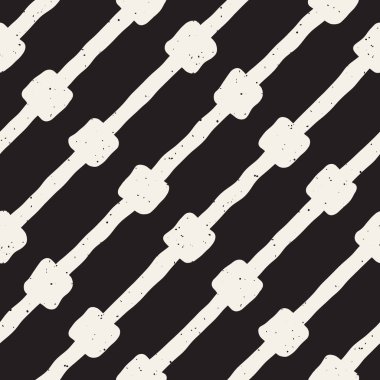 Elle çizilmiş çizgiler seamless grungy modeli. Siyah ve beyaz soyut geometrik Yinelenen doku.