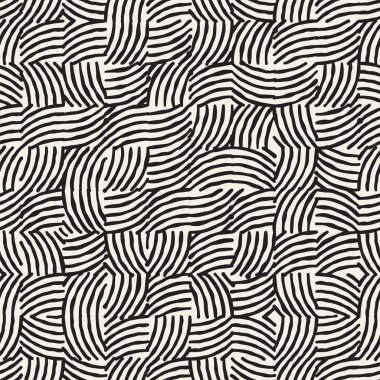 Elle çizilmiş çizgili seamless modeli darbeleri döşeme ile. Soyut serbest doku için yazdırma