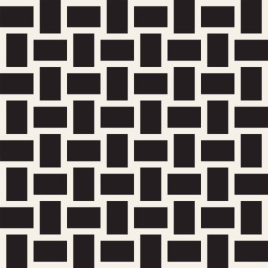 Trendy dimi örgü kafes. Geometrik arka plan tasarlamak. Vektör sorunsuz siyah-beyaz desen.