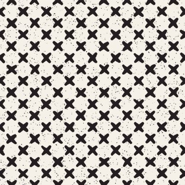 Elle çizilmiş stil etnik seamless modeli. Siyah ve beyaz soyut grungy geometrik arka plan.