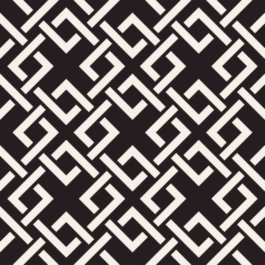 Vektör kesintisiz çizgiler desen. Arka plan kareler birbirinin içine girme ile. Tek renkli geometrik kafes doku. Dekoratif kılavuz.