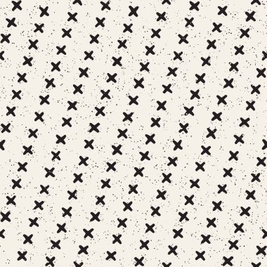 Elle çizilmiş çizgiler seamless grungy modeli. Siyah ve beyaz soyut geometrik Yinelenen doku.