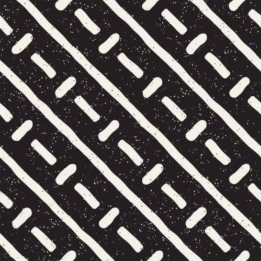 Elle çizilmiş stil etnik seamless modeli. Siyah ve beyaz soyut grungy geometrik arka plan.