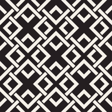 Vektör kesintisiz çizgiler desen. Arka plan kareler birbirinin içine girme ile. Tek renkli geometrik kafes doku. Dekoratif kılavuz.