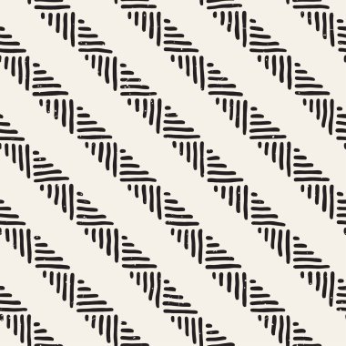 Kesintisiz geometrik doodle satırları desen siyah ve beyaz. Adstract el çekilmiş retro doku.