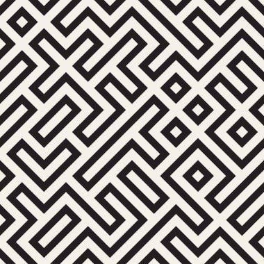 Düzensiz labirent hat kafes. Geometrik arka plan tasarlamak. Vektör seamless modeli.