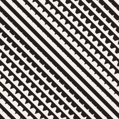 Vektör sorunsuz siyah ve beyaz noktalı çizgiler desen. Geometrik retro arka plan tasarlamak.