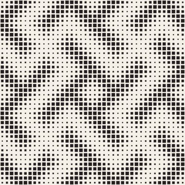 Şık noktalı resim doku. Rasgele boyutu şekillerle sonsuz arka plan. Vektör sorunsuz mozaik desen.