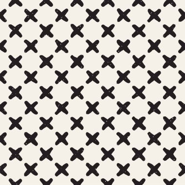 Elle çizilmiş stil etnik seamless modeli. Siyah ve beyaz soyut grungy geometrik arka plan.