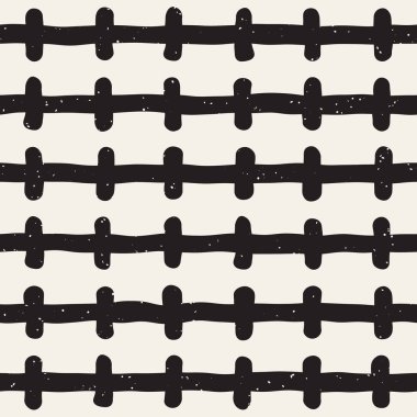 Elle çizilmiş stil etnik seamless modeli. Siyah ve beyaz soyut grungy geometrik arka plan.