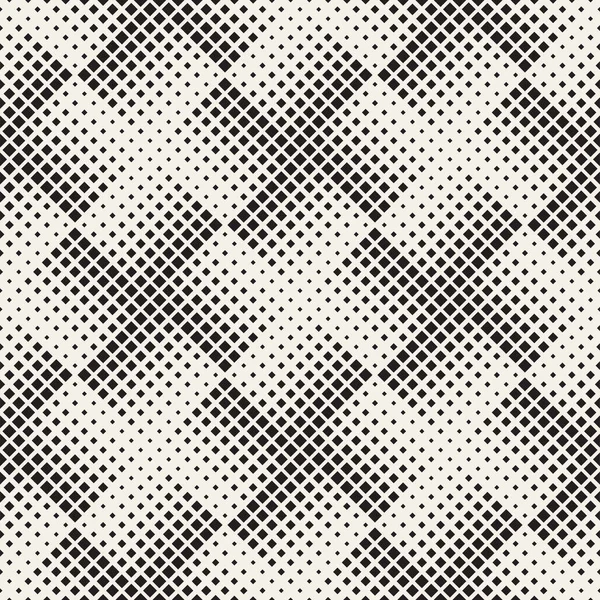 Stylische Halbtontextur. endlose abstrakte Hintergrund mit Formen zufälliger Größe. Vektor nahtloses Mosaikmuster. — Stockvektor