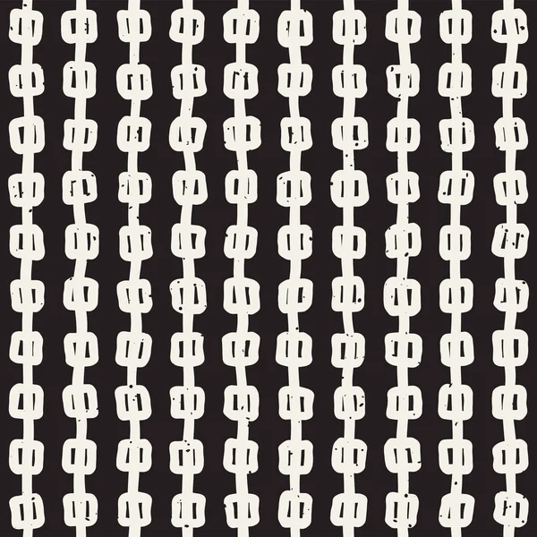 Handen ritade linjer sömlös grungy mönster. Abstrakta geometriska upprepande textur i svart och vitt. — Stock vektor