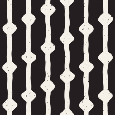 Elle çizilmiş stil etnik seamless modeli. Siyah ve beyaz soyut grungy geometrik arka plan.