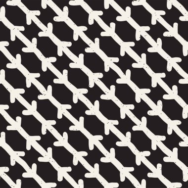 Elle çizilmiş stil etnik seamless modeli. Siyah ve beyaz soyut grungy geometrik arka plan.